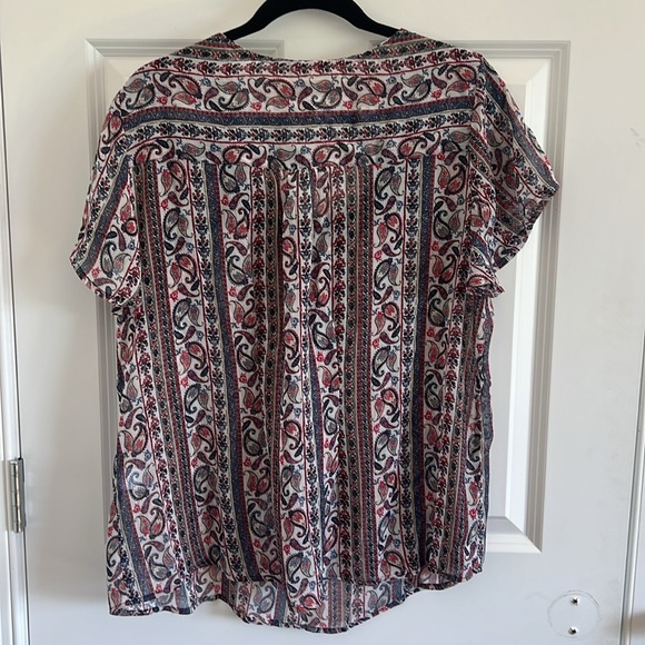 Christopher & Banks Size Large Shear Boho Blouse - Picture 7 of 9